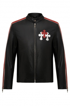 Куртка кожаная Chrome Hearts Артикул BMS-112603. Вид 1