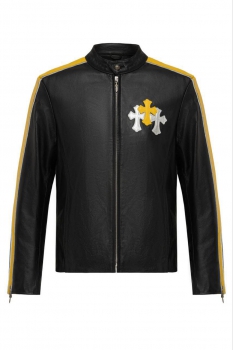 Куртка кожаная Chrome Hearts Артикул BMS-112602. Вид 1