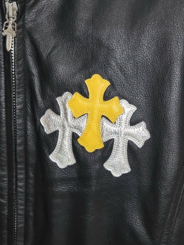 Куртка кожаная Chrome Hearts Артикул BMS-112602. Вид 2