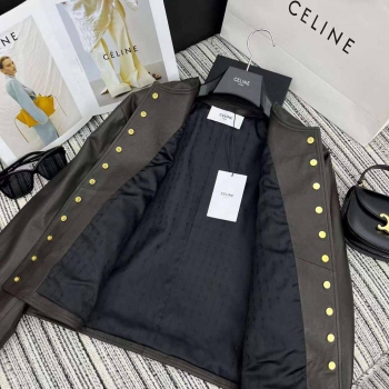 Кожаная куртка Celine Артикул BMS-118851. Вид 2