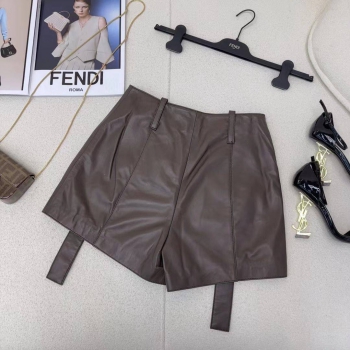 Кожаные шорты  Fendi Артикул BMS-122001. Вид 2