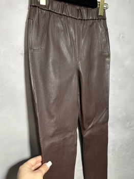 Кожаные брюки Alexander Wang Артикул BMS-125596. Вид 2
