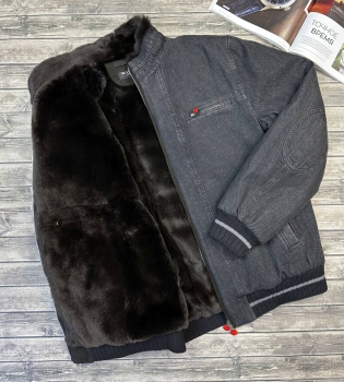 Джинсовая куртка на меху  Kiton Артикул BMS-126074. Вид 2