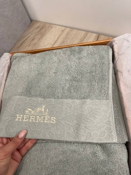 Комплект из трёх полотенец  Hermes Артикул BMS-129190. Вид 3