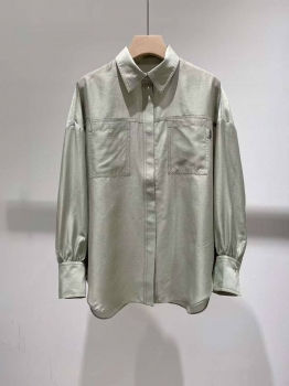 Шелковая рубашка Brunello Cucinelli Артикул BMS-130062. Вид 1